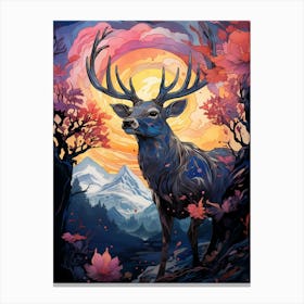 Deer Painting 2 Canvas Print