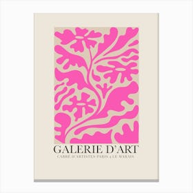Galerie D'Art Pink Art Print Canvas Print