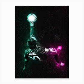 Lionel Messi Bicycle Kick Volley Canvas Print