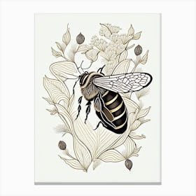 Apis Bee 3 William Morris Style Canvas Print