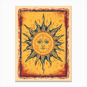 Bold Bright Sun Tarot Card Style 1 Canvas Print