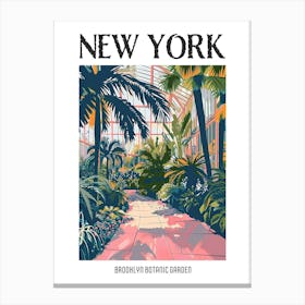 Brooklyn Botanic Garden New York Colourful Silkscreen Illustration 2 Poster Canvas Print