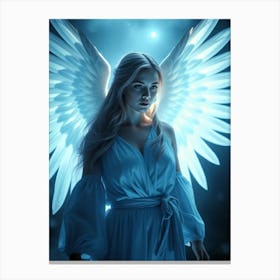 Angel In White - Diverse Art Illustration 82 Canvas Print