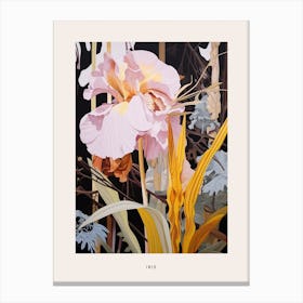 Flower Illustration Iris 2 Poster Canvas Print