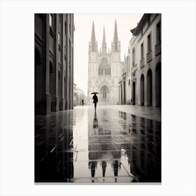 Burgos, Spain, Black And White Analogue Photography 3 Canvas Print