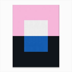 Pink and blue geometry 3 Canvas Print