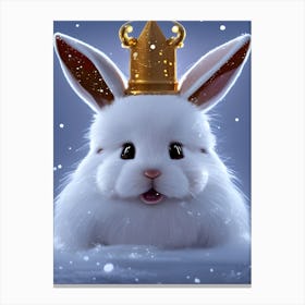 Bunny With Crown 1 Canvas Print