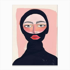 Portrait Of A Woman In Hijab Canvas Print