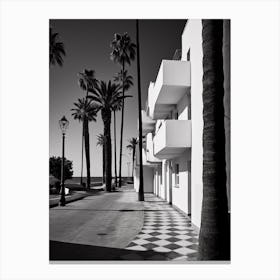 Marbella, Spain, Black And White Analogue Photography 1 Canvas Print