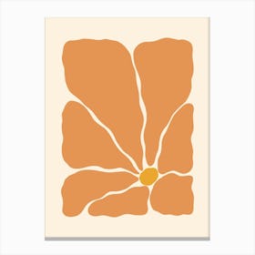 Abstract Flower 02 - Orange Canvas Print
