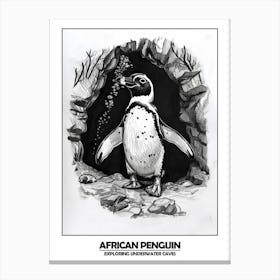 Penguin Exploring Poster 1 Canvas Print