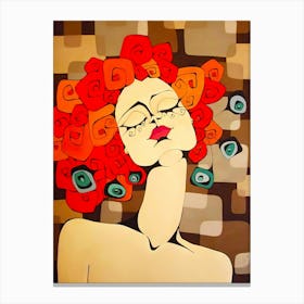 Woman With Red Hair Canvas Print