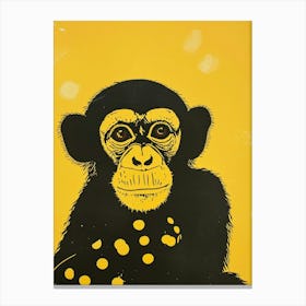 Yellow Chimpanzee 1 Canvas Print