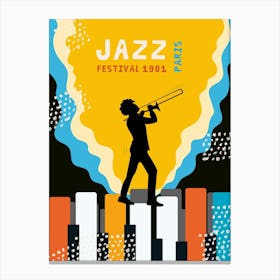 Jazz Festival Poster Canvas Print