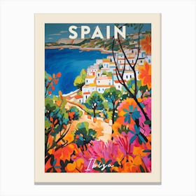 Ibiza Spain 7 Fauvist Painting  Travel Poster Canvas Print