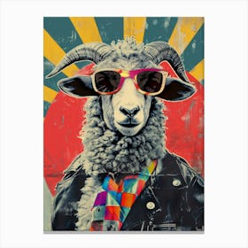 Sheep In Sunglasses Canvas Print