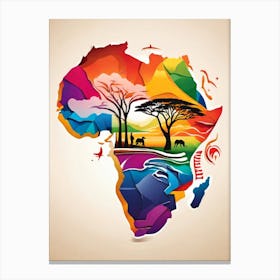 Africa Map Canvas Print