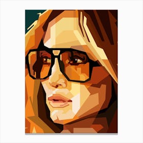 Jennifer Lopez Famous Woman Retro Art Canvas Print