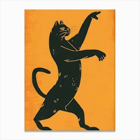 Cat With Paws Up Canvas Print