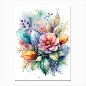 Watercolor Floral Painting 1 Canvas Print