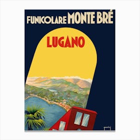 Monte Bre Funicular, Switzerland Canvas Print