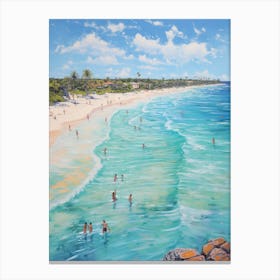 An Oil Painting Of Tulum Beach, Riviera Maya Mexico 1 Canvas Print