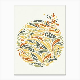 Groovy Splash [autumn green / yellow] Canvas Print