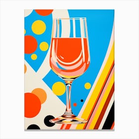 Pop Art Style Dotty Cocktails 3 Canvas Print