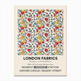 Poster Lily Lane London Fabrics Floral Pattern 4 Canvas Print