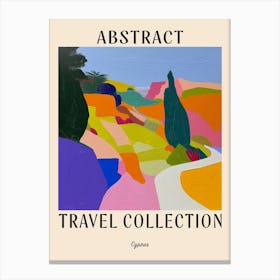 Abstract Travel Collection Poster Cyprus 3 Canvas Print