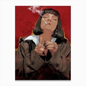 Pulp Fiction Tarantino Mia Wallace Canvas Print