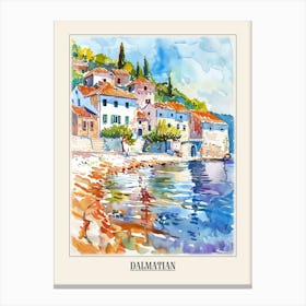 Dalmatian Colourful Watercolour 4 Poster Canvas Print
