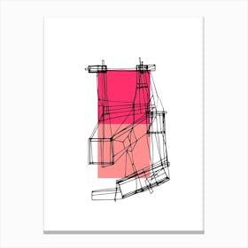 Pink Crane Canvas Print
