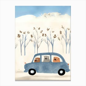 Car In The Snow Canvas Print