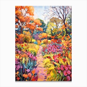 Autumn Gardens Painting Brooklyn Botanic Garden Usa 1 Canvas Print