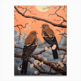 Art Nouveau Birds Poster Golden Eagle 4 Canvas Print