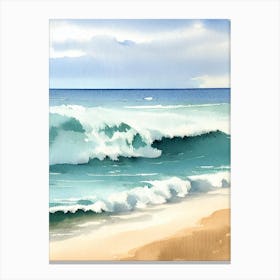 Cronulla Beach 3, Australia Watercolour Canvas Print