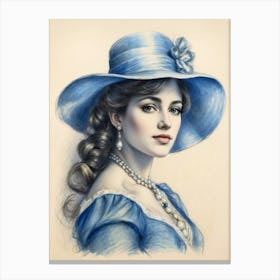 Blue Hat 1 Canvas Print