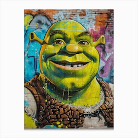 Pop art Shrek Canvas Print