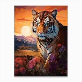 Sunset Tiger Canvas Print