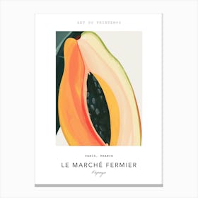 Papaya Le Marche Fermier Poster 6 Canvas Print