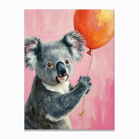 Cute Koala 2 With Balloon Canvas Print