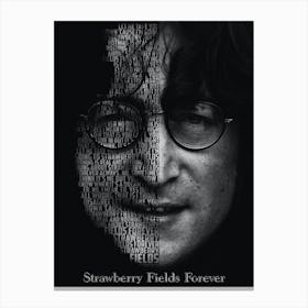 Strawberry Fields Forever The Beatles John Lennon Text Art Canvas Print