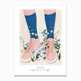 Step Into Spring Flowers And Sneakers Spring 6 Canvas Print