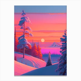 Lapland Dreamy Sunset 2 Canvas Print
