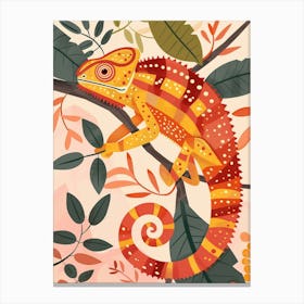 Chameleon Modern Abstract Illustration 1 Canvas Print