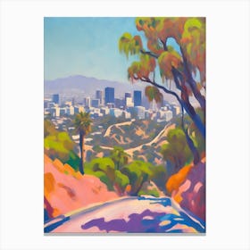 Abstract Runyon Canyon Painting 3 Canvas Print