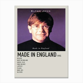 Made In England 1995 Poster 1 Canvas Print