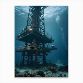 Underwater Oil Rig-Reimagined Canvas Print