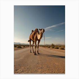 Camel Crossing The Road 1 Canvas Print